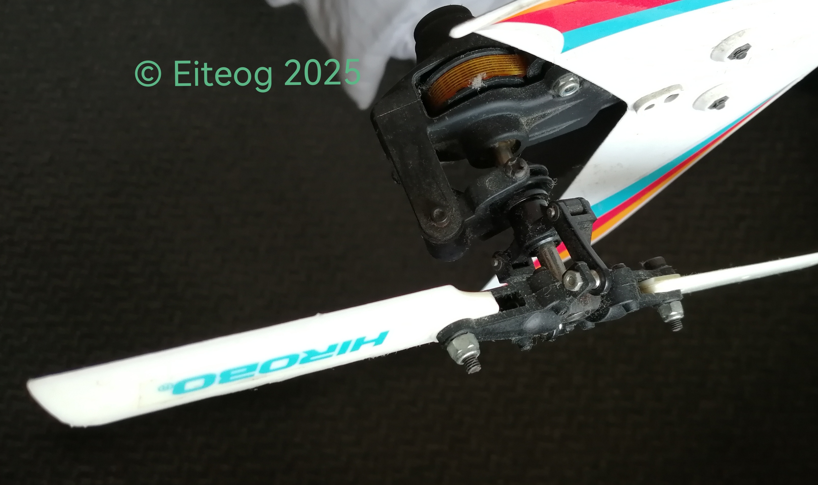 Large RC Helicopter Tail Assembly and Tail Rotor Blades