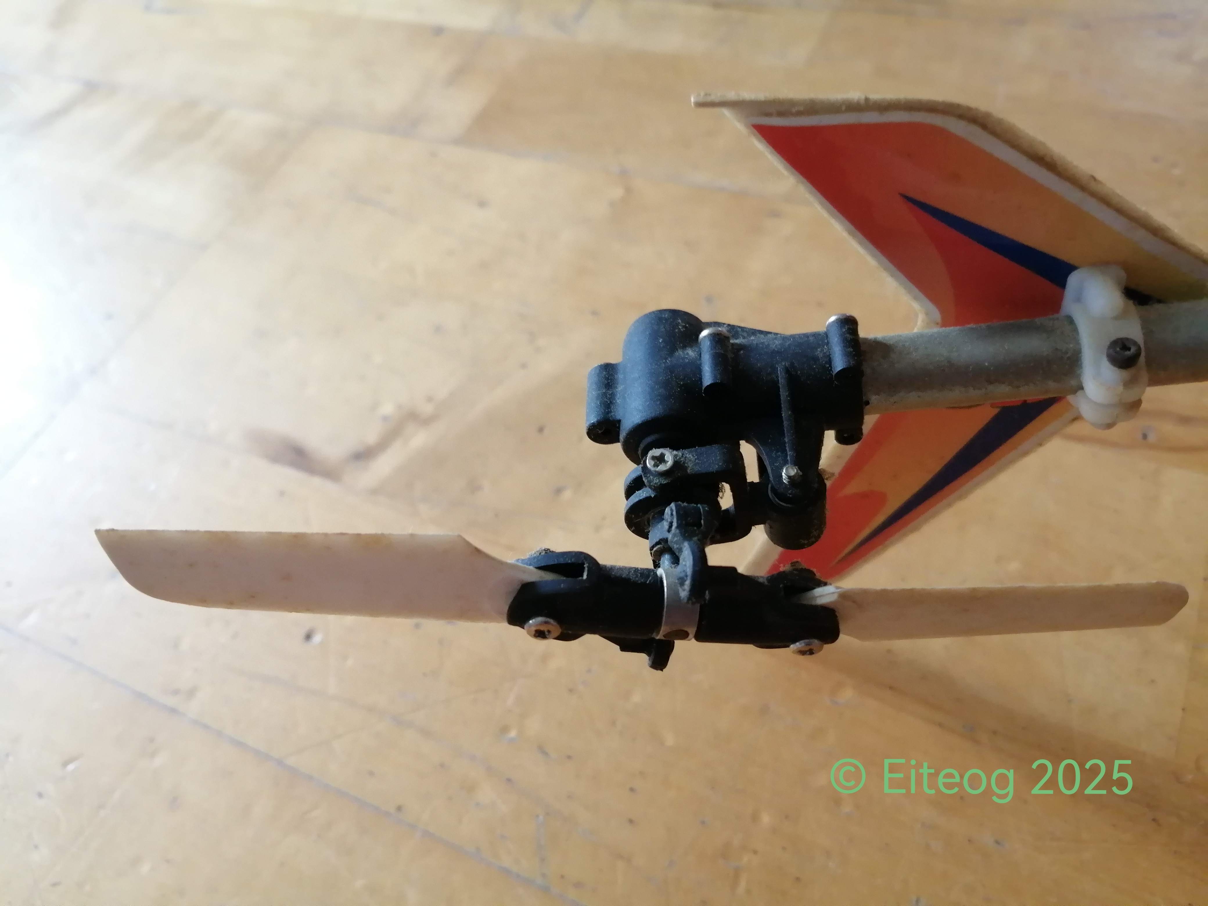 Small RC Helicopter Tail Assembly and Tail Rotor Blades